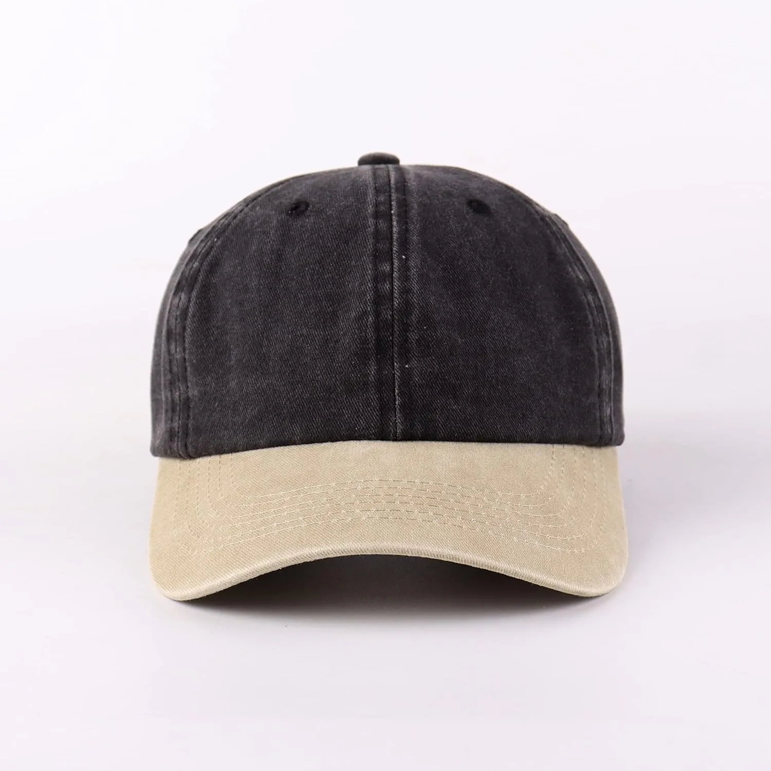 LANGZHEN Unisex Baseball Cap 100% Cotton Fits Men Women Washed Denim Adjustable Dad Hat