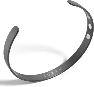 LUXAR Men's/Women's Magnetic Therapy Bracelet | Solid Titanium or Solid Copper | Sophisticated Solid Titanium Bangle with Rare-Earth Neodymium Magnets