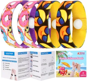 LYJEE Sea Sickness Wristbands for Kids Motion Sickness Bands for Kids Cruise Ship Vacation Anti Nausea Wristbands All-Natural Non Drowsy Relief Acupressure Treatment(Small)