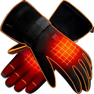 Magnolia Heated Gloves for Men Women, Rechargeable Battery Heated Gloves Hand Warmers Electric Winter Waterproof Touchscreen Heated Gloves for Arthritis Hands, Skiing Hunting Fishing Motorcycling