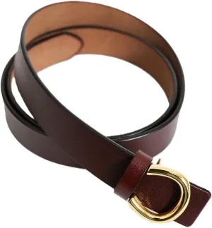 Minimalist Gold Horseshoe Belt Sleek and Modern Adjustable Belt with Elegant Buckle for Men Women Versatile Fashion Accessory
