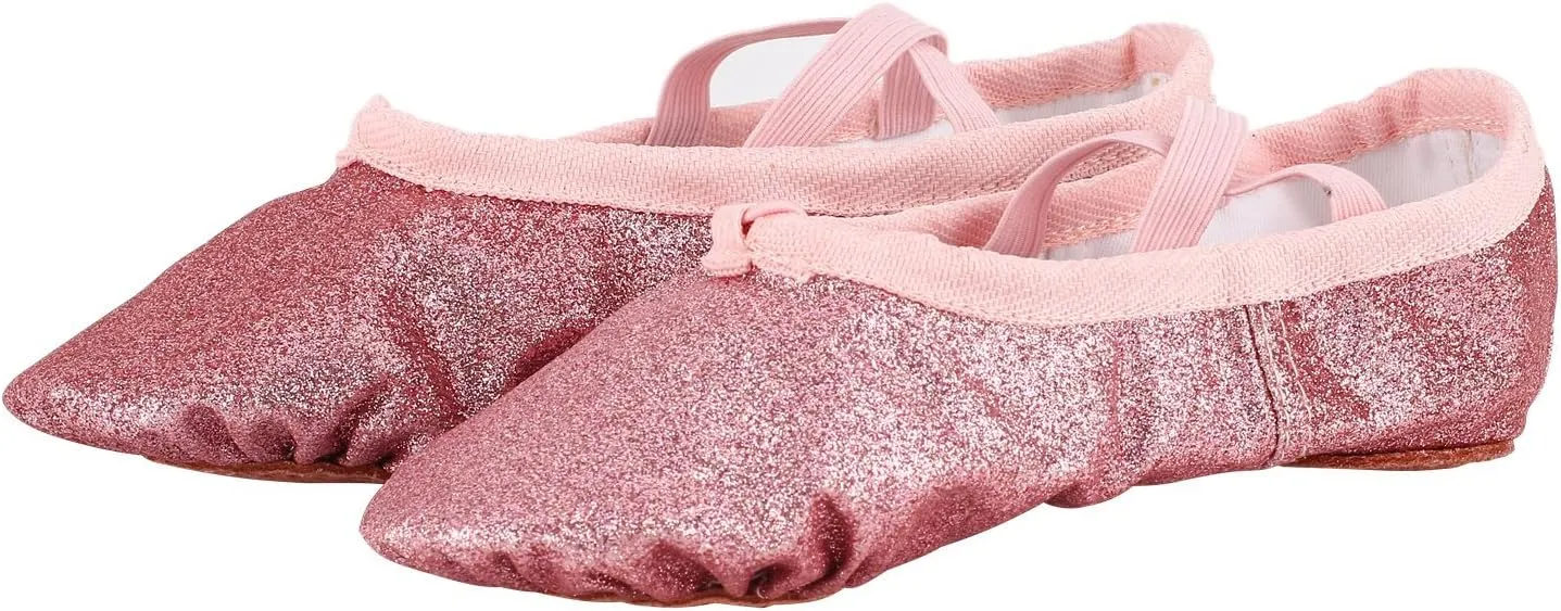 MSMAX Ballet Shoes Wedding Party Dance Flats for Girls (Toddler/Little Kid/Big Kid)