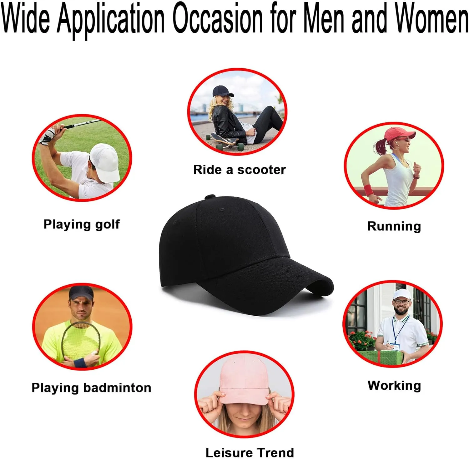 NPQQUAN Baseball Cap Structured Front Panels Golf Dad Trucker Hats for Men Women