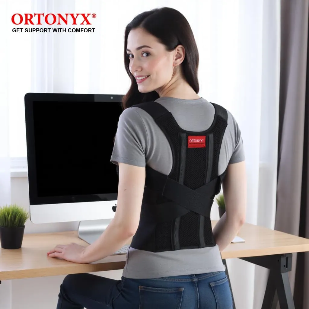ORTONYX Comfort Posture Corrector for Men and Women Clavicle and Shoulder Support Back Brace, Fully Adjustable / 656A-X-Large