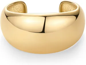 PAVOI 14K Gold Plated Chunky Cuff Bracelets for Women - Stainless Steel Statement Bangle Bracelet - Waterproof Bold Dome Bangles