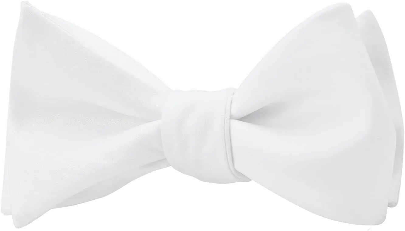 PenSee Mens Solid Bowtie Woven Self Tie Bow Ties Tuxedo & Wedding Bowties
