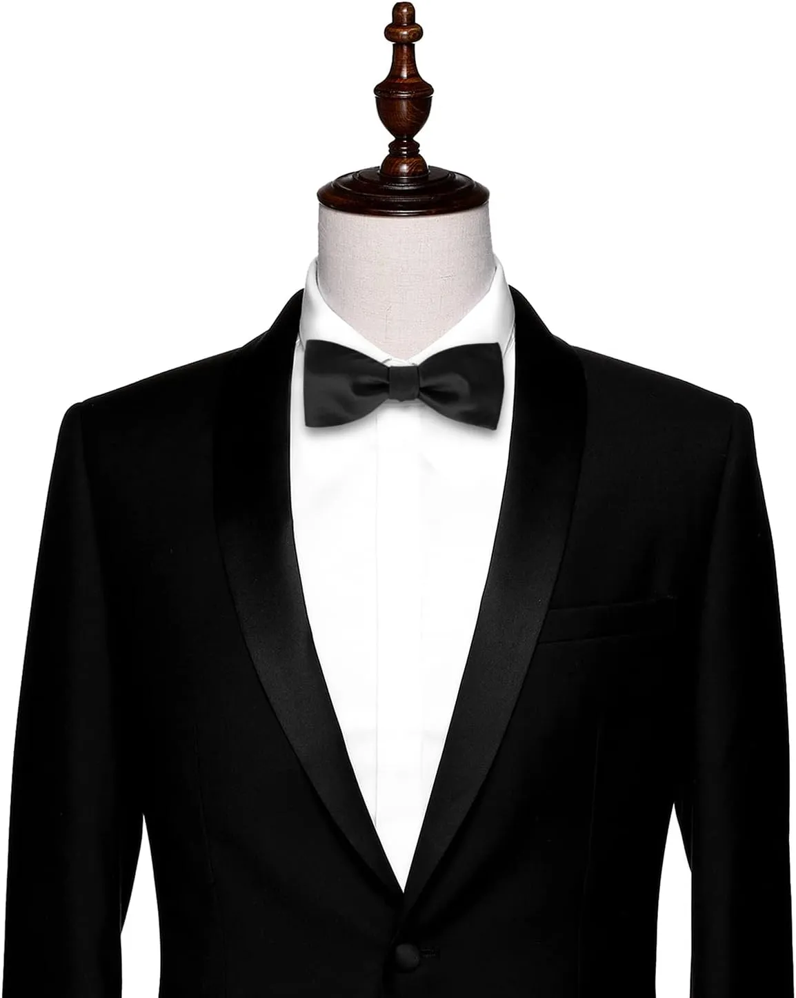 PenSee Mens Solid Bowtie Woven Self Tie Bow Ties Tuxedo & Wedding Bowties