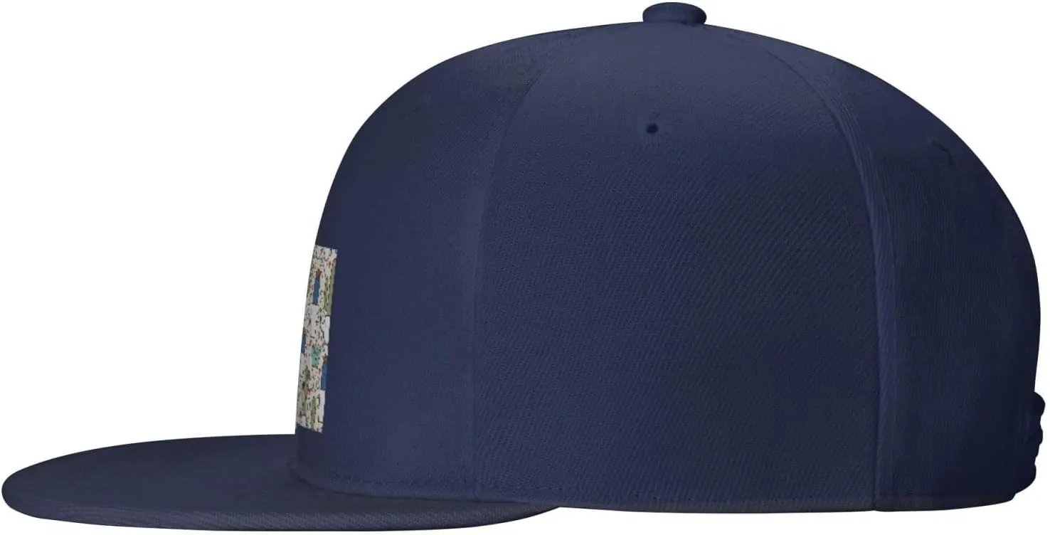 POOEDSO Saguaro Cactus Seamless Pattern Snapback Hats for Men Baseball Cap Trucker Hat Flat Brim Hats