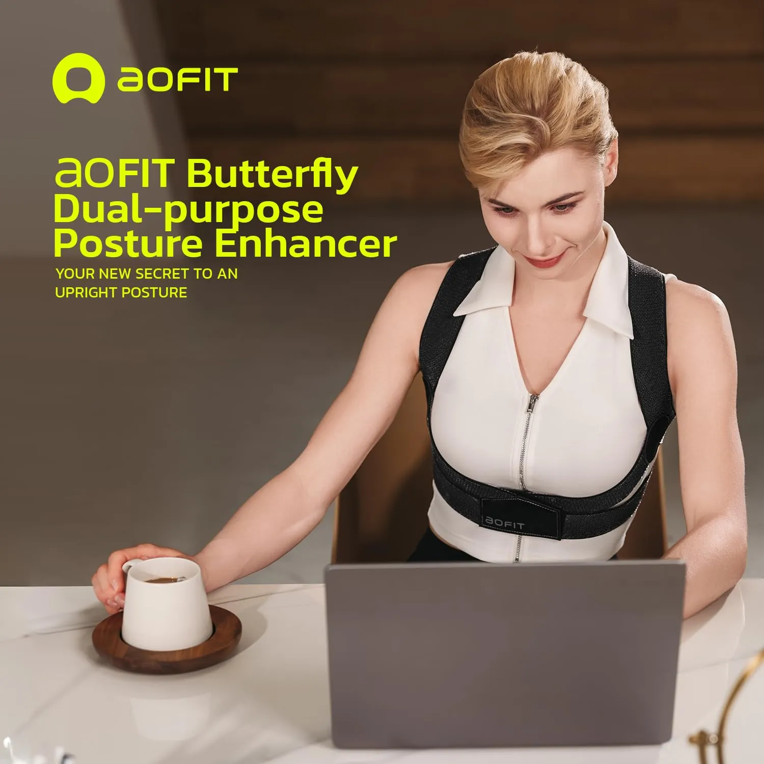 Posture Corrector for Women with X-Shaped Biomechanical Design, Comfort Fit Back Brace, Improves Posture, Corrects Hunchback, Relieves Neck, Shoulder, Upper Back Pain, Invisible Under Clothes M