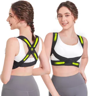 Posture Corrector for Women with X-Shaped Biomechanical Design, Comfort Fit Back Brace, Improves Posture, Corrects Hunchback, Relieves Neck, Shoulder, Upper Back Pain, Invisible Under Clothes M