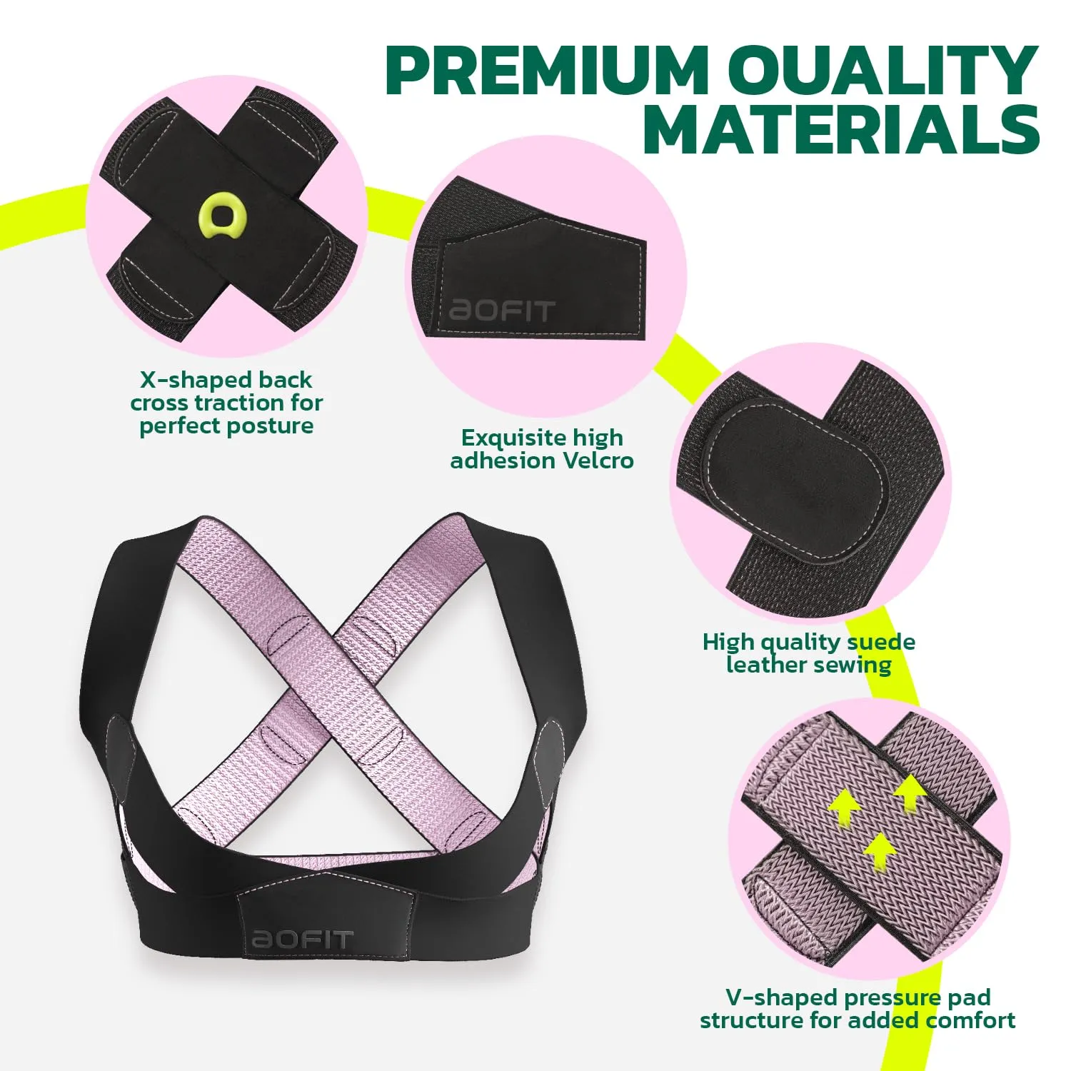 Posture Corrector for Women with X-Shaped Biomechanical Design, Comfort Fit Back Brace, Improves Posture, Corrects Hunchback, Relieves Neck, Shoulder, Upper Back Pain, Invisible Under Clothes M