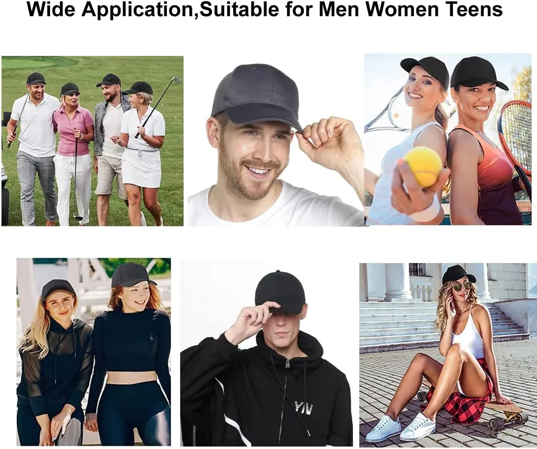 Quanhaigou Low Profile Baseball Cap for Men Women - Cotton Dad Hat-Classic Adjustable Unconstructed Plain Hat