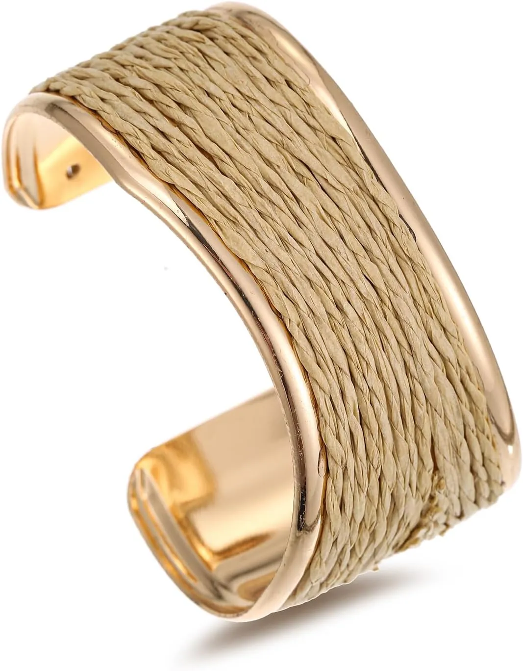 Raffia Irregular Wave Cuff Bracelet for Women, Chunky Bangle Wide Open Cuff Bangle Statement Bracelet