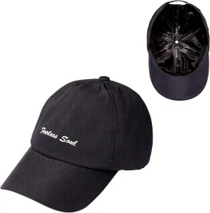 Red by Kiss Satin-Lined Baseball Cap, Comfortable Fit Adjustable Hat, Hair Protection Unique Designs