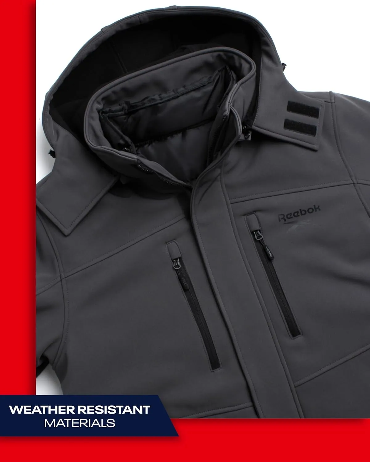 Reebok Men's Winter Coat ?CSoftshell Jacket with Removable Puffer Coat ?C System Ski Jacket for Men (M-XXL)