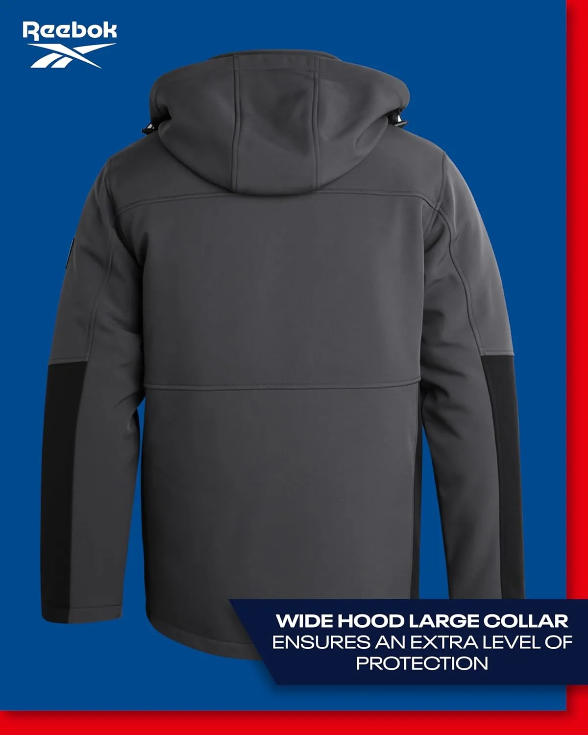 Reebok Men's Winter Coat ?CSoftshell Jacket with Removable Puffer Coat ?C System Ski Jacket for Men (M-XXL)