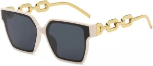 Retro Large Frame Sunglasses Male Chain Leg Fashion Accessories Sun Glasses Female