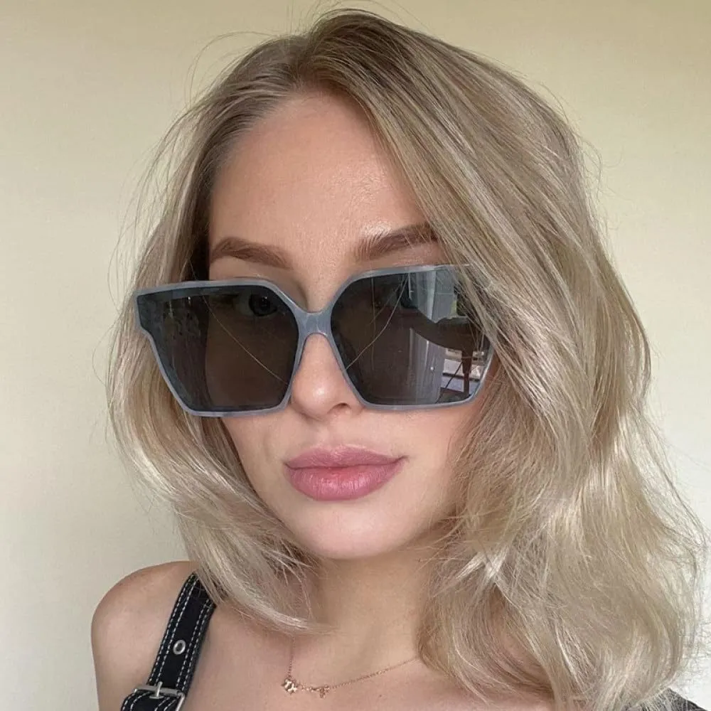 Retro Large Frame Sunglasses Male Chain Leg Fashion Accessories Sun Glasses Female