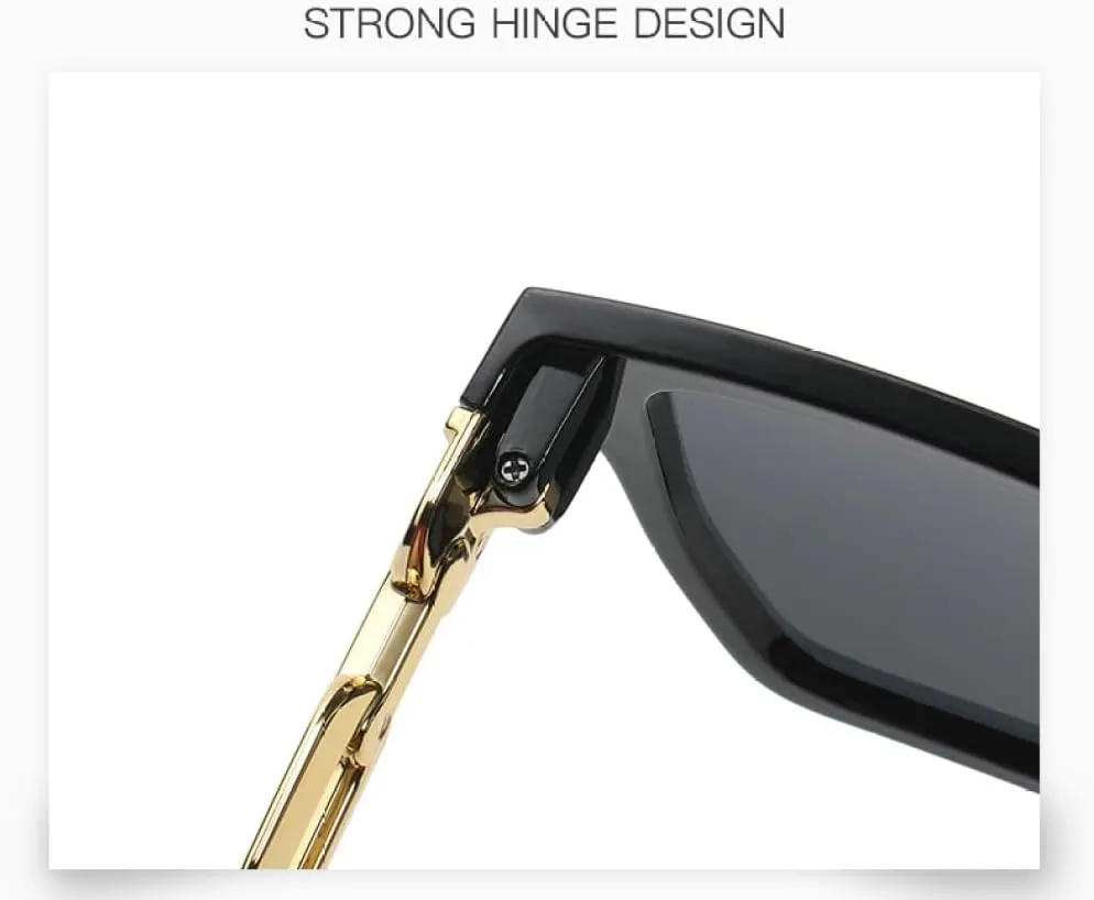 Retro Large Frame Sunglasses Male Chain Leg Fashion Accessories Sun Glasses Female