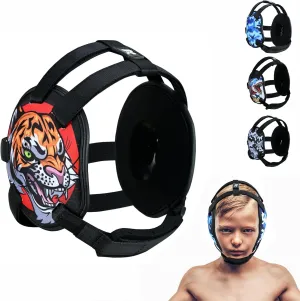 ROAR-INT Kid's Ear Guard BJJ Grappling Head Guard Adjustable Wrestling Headgear For Boys and Girls Earguard MMA Jiu Jitsu