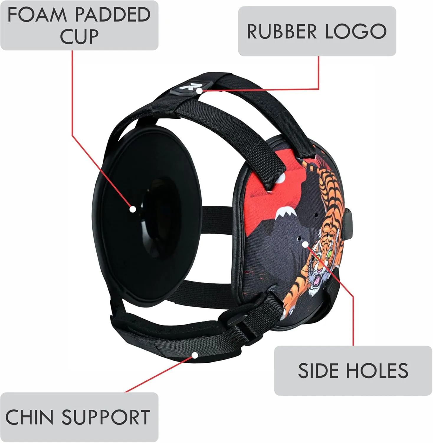 ROAR-INT Kid's Ear Guard BJJ Grappling Head Guard Adjustable Wrestling Headgear For Boys and Girls Earguard MMA Jiu Jitsu