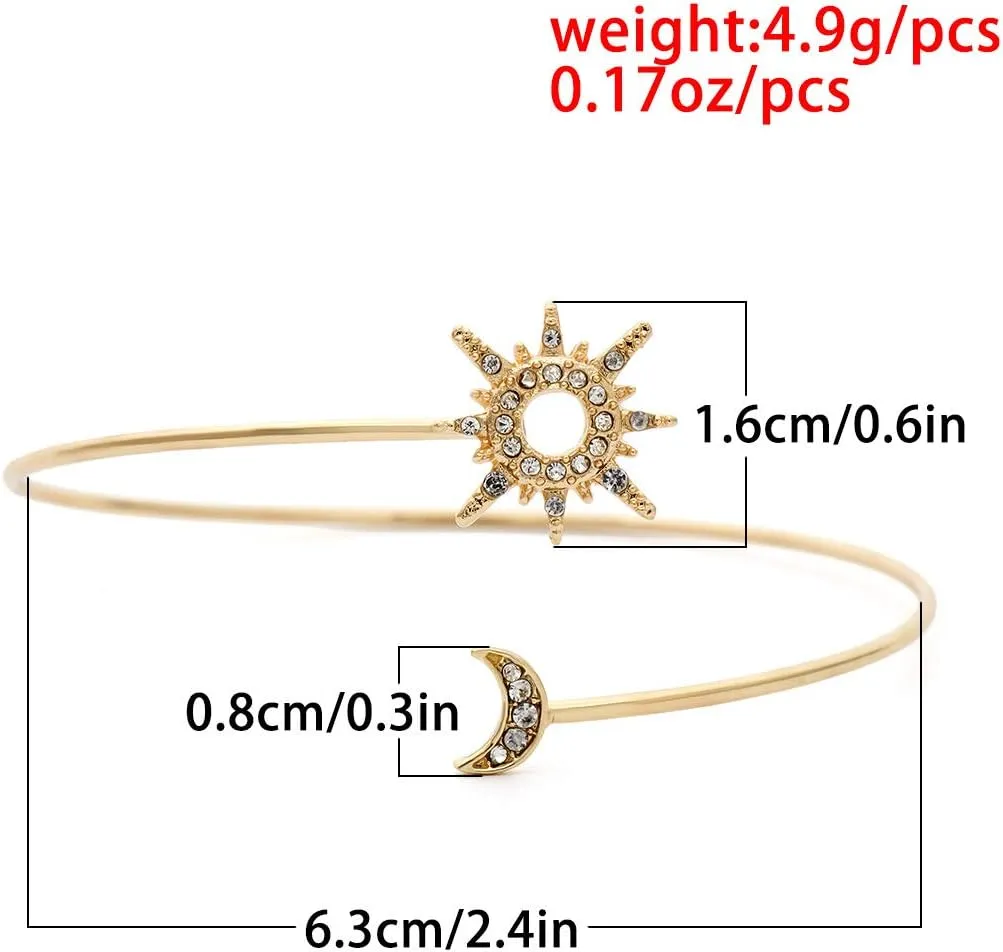 SANDOO Minimalist Gold Arm Bracelet - Layered Armband Armlet Jewelry