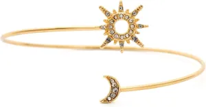 SANDOO Minimalist Gold Arm Bracelet - Layered Armband Armlet Jewelry