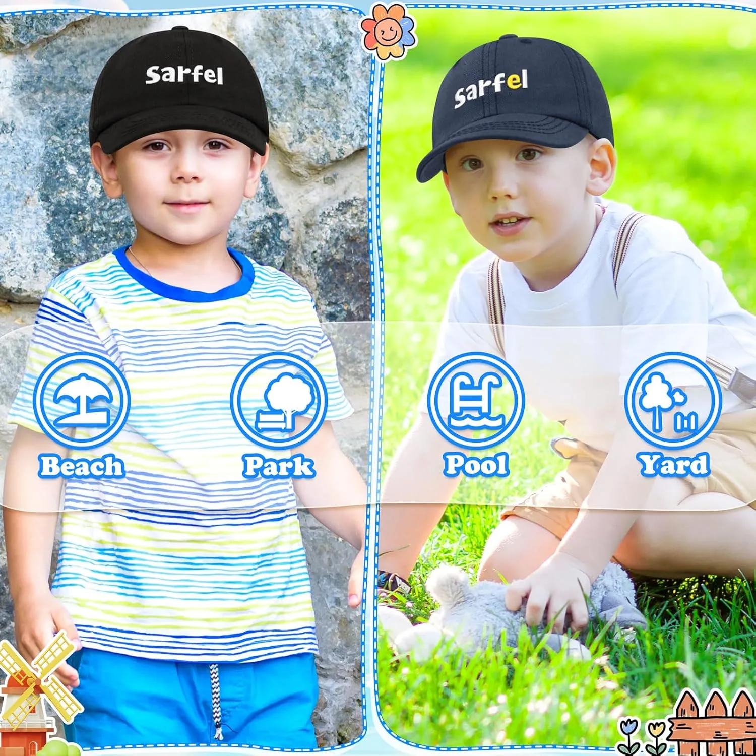Sarfel Toddler Baseball Hat Baby Baseball Cap Kids Hats Boys Girls Baseball Hat Infant Baseball Cap Toddler Hat Baby Cap
