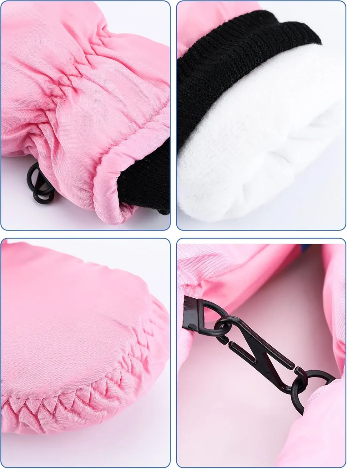SATINIOR 6 Pairs Kids Winter Snow Mittens Waterproof Warm Ski Gloves Unisex Gloves for Cold Weather Children