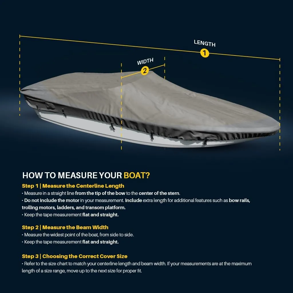 Seal Skin Covers Universal Boat Cover, Waterproof Marine-Grade Cover for 20'-22' L & Up to 106" W, Heavy-Duty & UV-Resistant, Ideal for Bass Boats, V-Hull, Fishing & Runboat