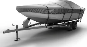 Seal Skin Covers Universal Boat Cover, Waterproof Marine-Grade Cover for 20'-22' L & Up to 106" W, Heavy-Duty & UV-Resistant, Ideal for Bass Boats, V-Hull, Fishing & Runboat