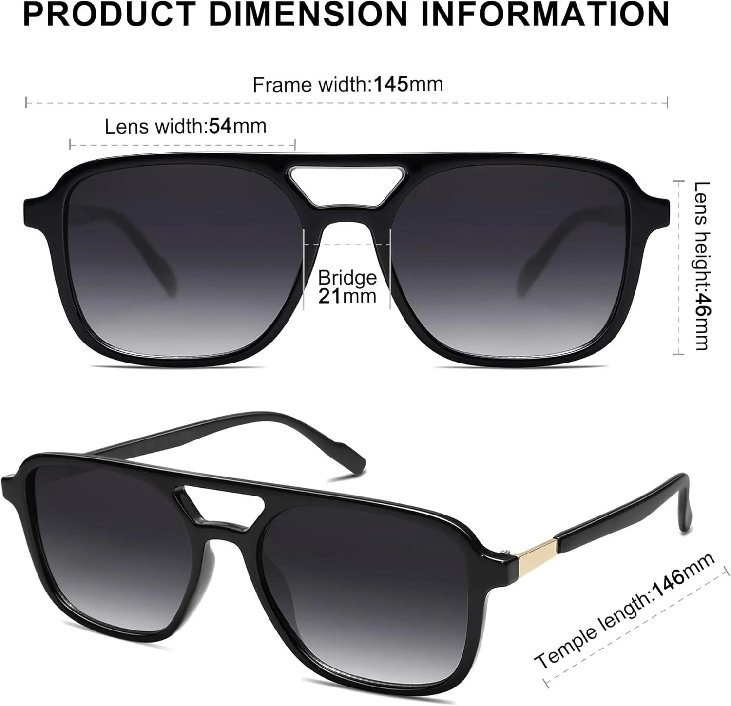 SOJOS Retro Aviator Sunglasses for Women Men,Trendy Rectangle Womens Mens Shades Sun Glasses SJ2202