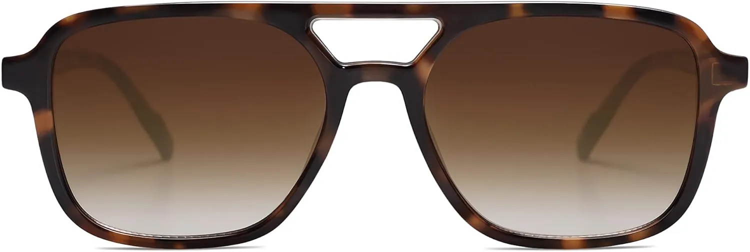 SOJOS Retro Aviator Sunglasses for Women Men,Trendy Rectangle Womens Mens Shades Sun Glasses SJ2202