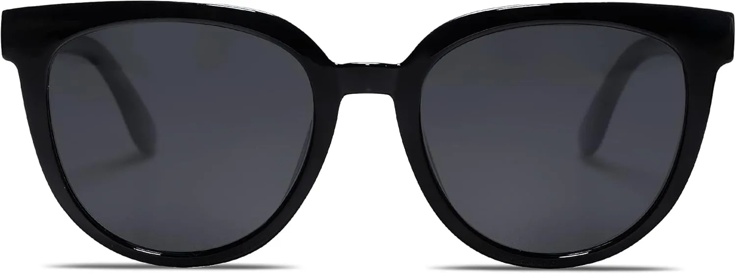 SOJOS Trendy Cat Eye Round Polarized Sunglasses for Women Fashion UV Protection Sunnies Sunglasses SJ2175