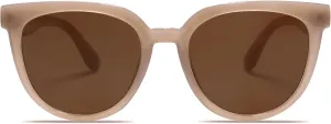 SOJOS Trendy Cat Eye Round Polarized Sunglasses for Women Fashion UV Protection Sunnies Sunglasses SJ2175