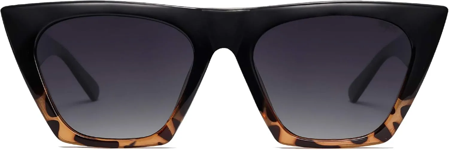 SOJOS Trendy Oversized Square Cateye Polarized Sunglasses Womens Big Frame Shades SJ2115