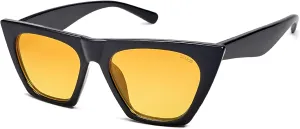 SOJOS Trendy Oversized Square Cateye Polarized Sunglasses Womens Big Frame Shades SJ2115