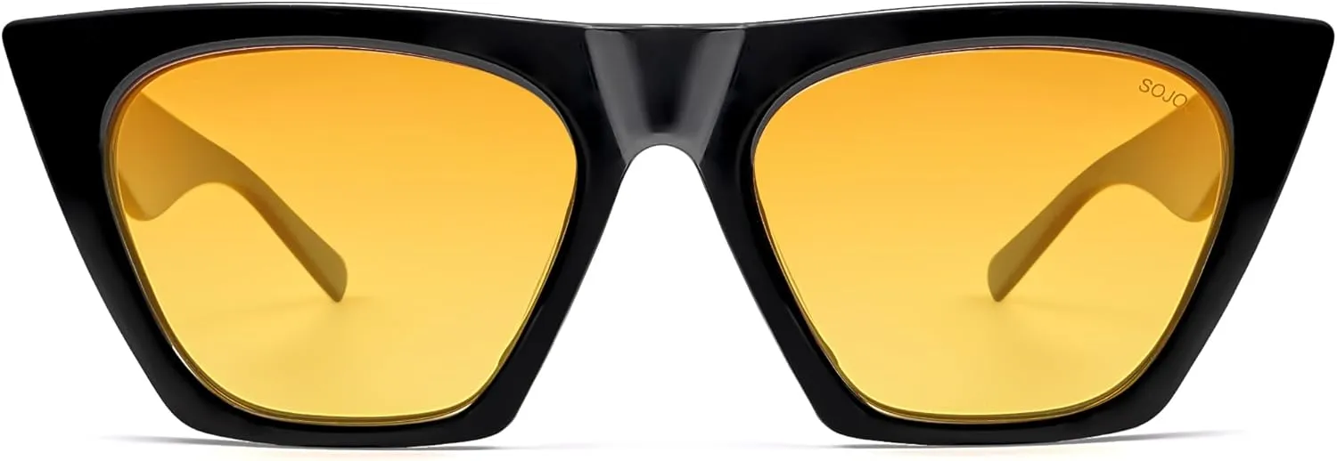 SOJOS Trendy Oversized Square Cateye Polarized Sunglasses Womens Big Frame Shades SJ2115