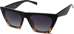 SOJOS Trendy Oversized Square Cateye Polarized Sunglasses Womens Big Frame Shades SJ2115