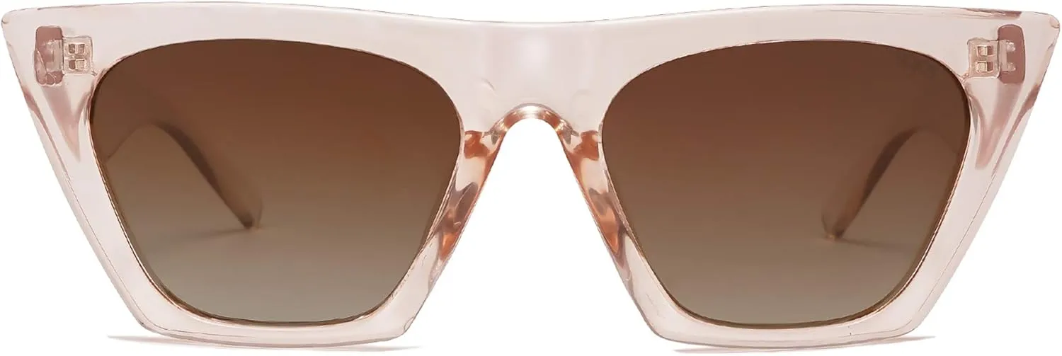 SOJOS Trendy Oversized Square Cateye Polarized Sunglasses Womens Big Frame Shades SJ2115