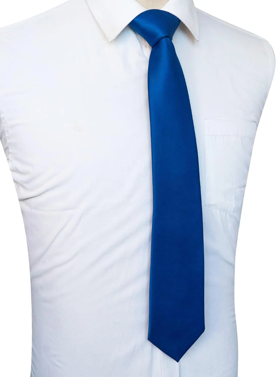 Solid Color Tie and Pocket Square with Cufflinks Set for Men