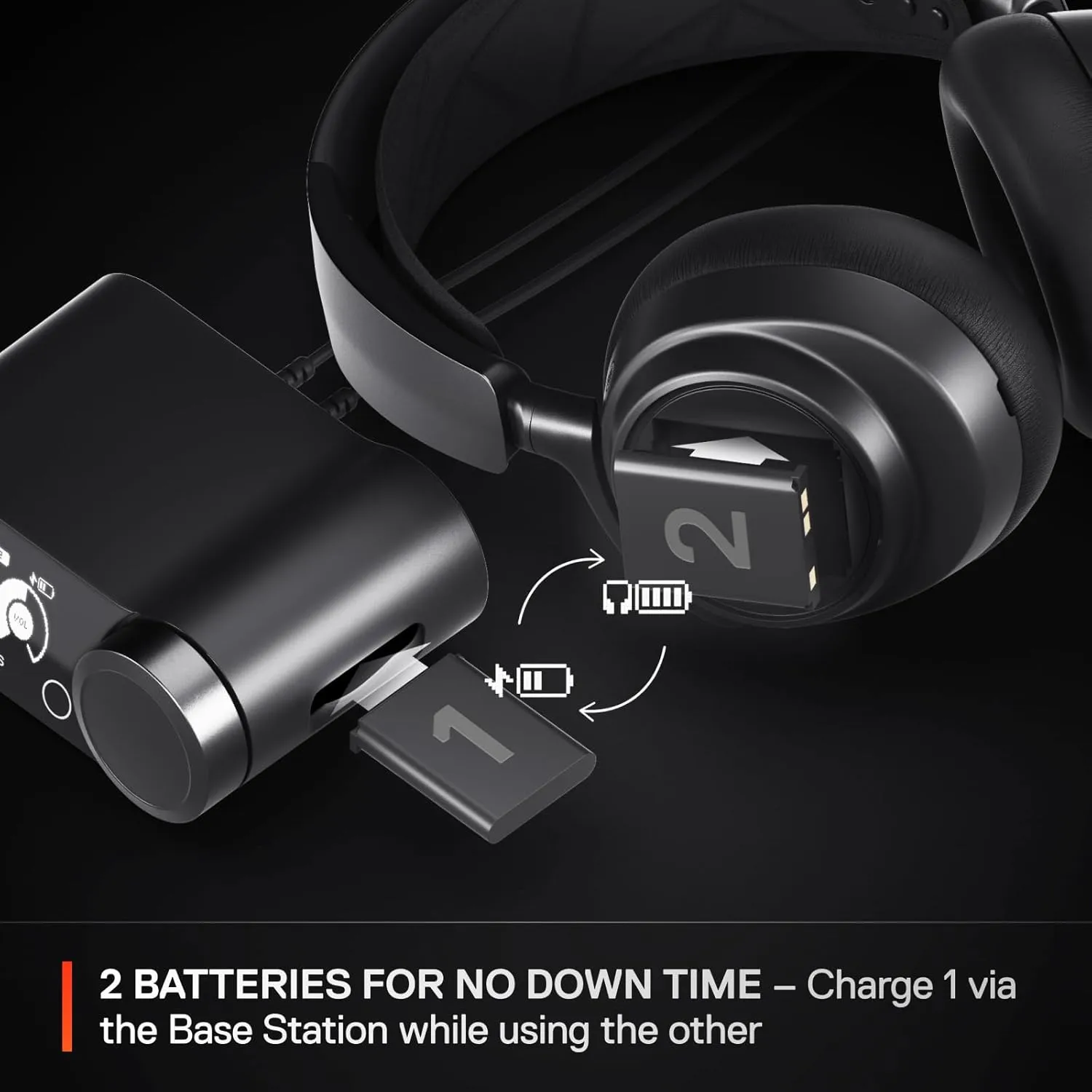SteelSeries Arctis Nova Pro Wireless Xbox Multi-System Gaming Headset - Premium Hi-Fi Drivers - Active Noise Cancellation Infinity Power System - Stealth Mic - Xbox, PC, PS5, PS4, Switch, Mobile