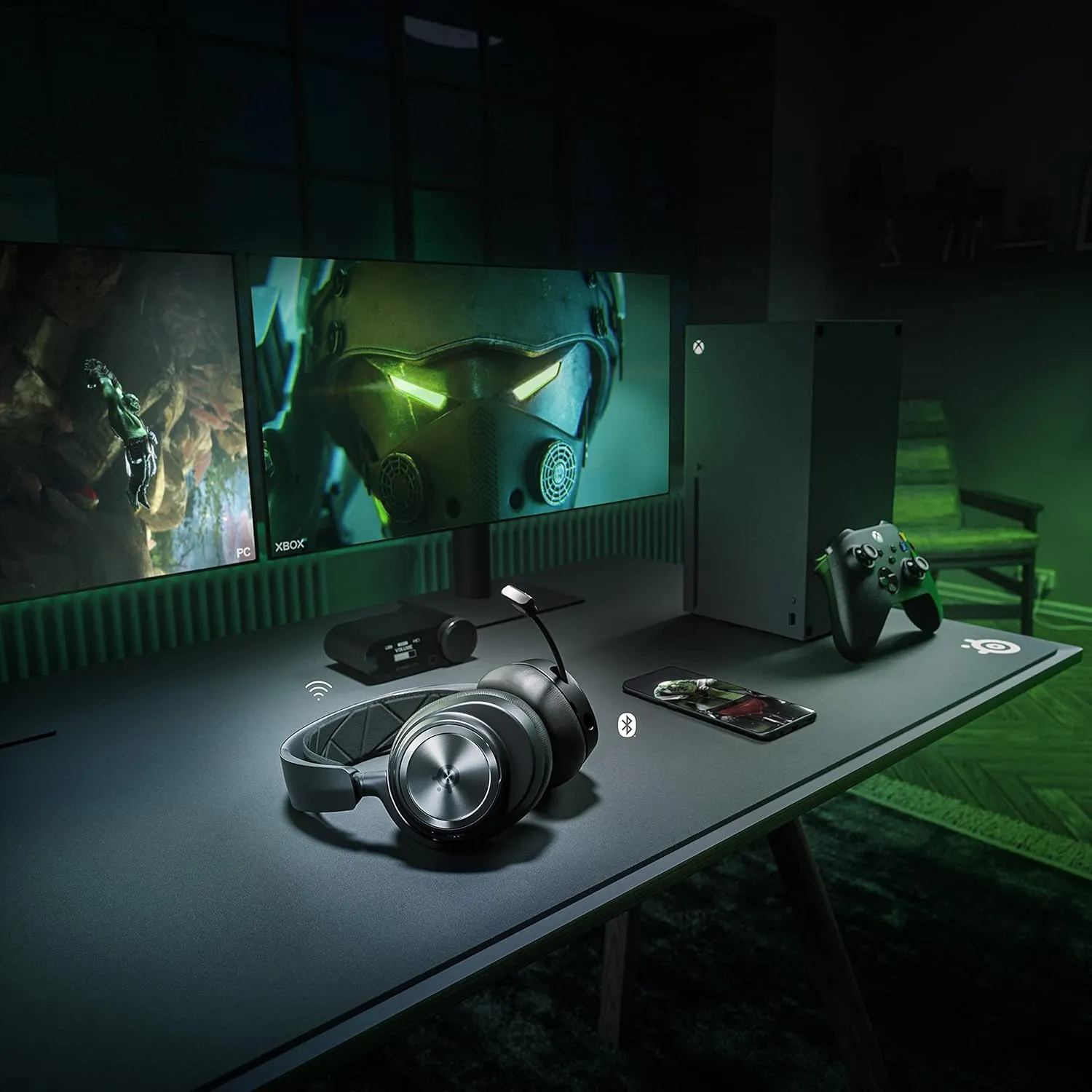 SteelSeries Arctis Nova Pro Wireless Xbox Multi-System Gaming Headset - Premium Hi-Fi Drivers - Active Noise Cancellation Infinity Power System - Stealth Mic - Xbox, PC, PS5, PS4, Switch, Mobile