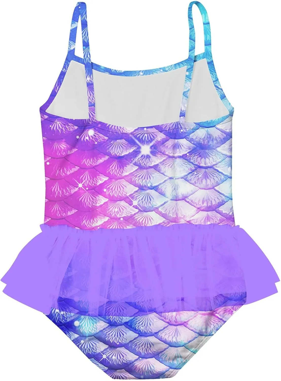 swimsobo Girls One Piece Swimsuit Colorful Mermaid Bathing Suit Cute Swimwear for 2-8 Years