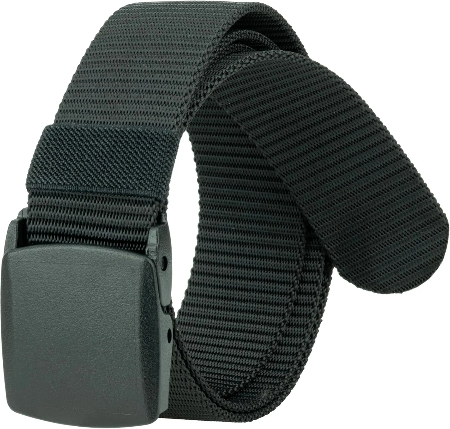 Tactical Nylon Belts for Men, Work Belt Adjustable Slide Plastic Buckle Web Canvas Belt for Outdoor, Airport friendly
