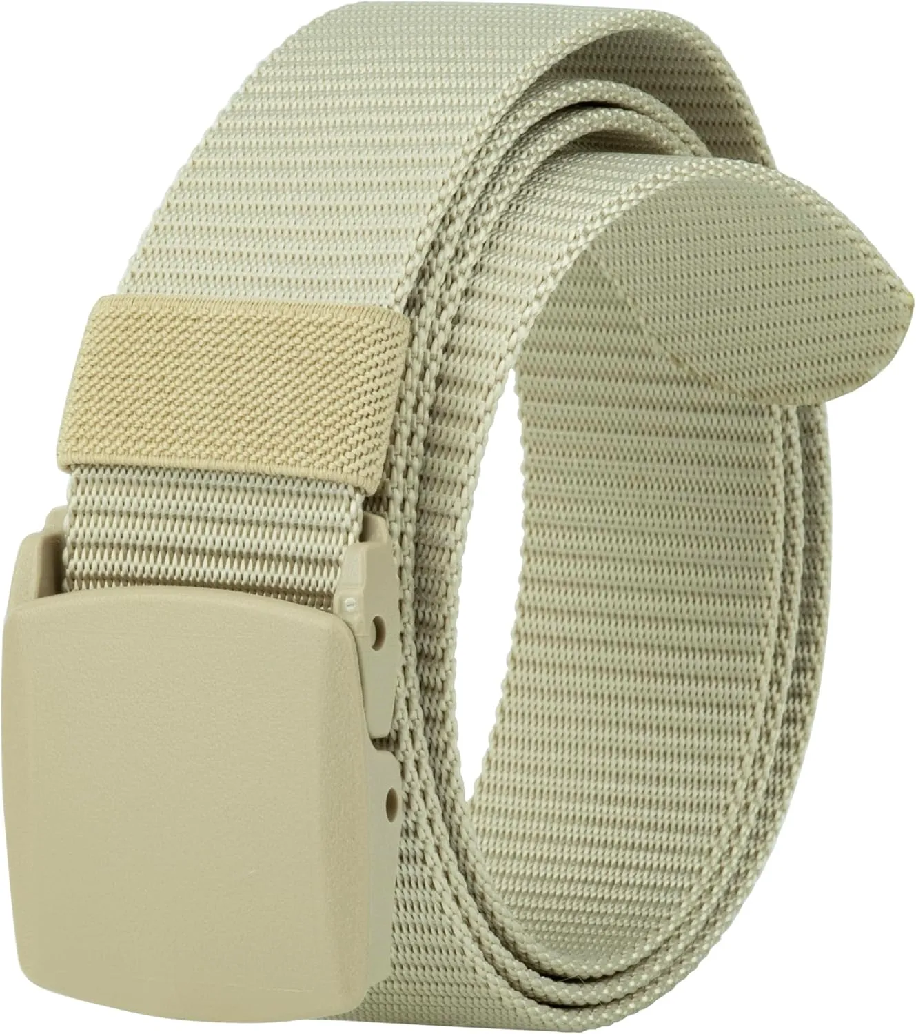 Tactical Nylon Belts for Men, Work Belt Adjustable Slide Plastic Buckle Web Canvas Belt for Outdoor, Airport friendly