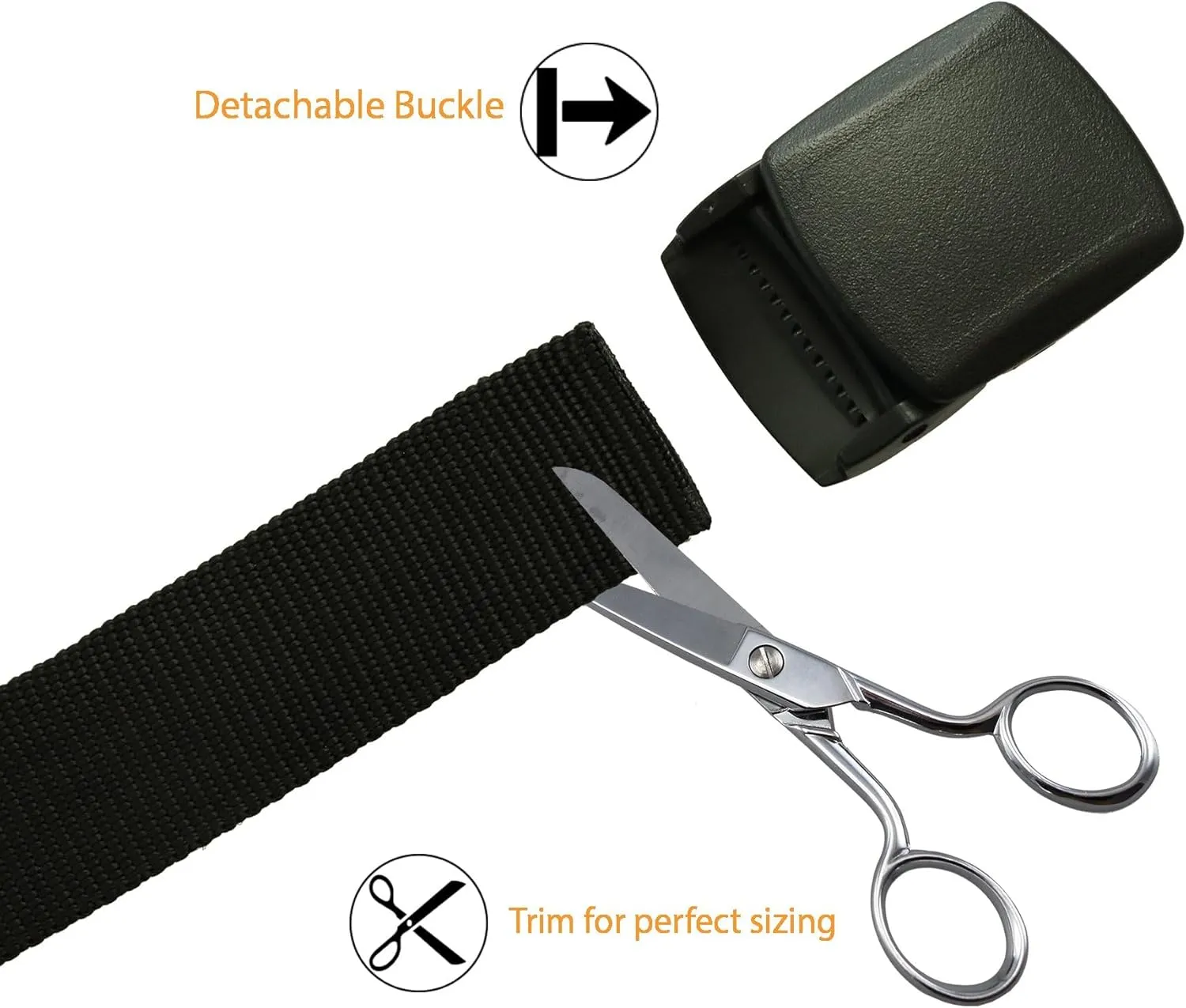 Thomas Bates Trekker Web Belt with Detachable Polycarbonate Military Style Nylon