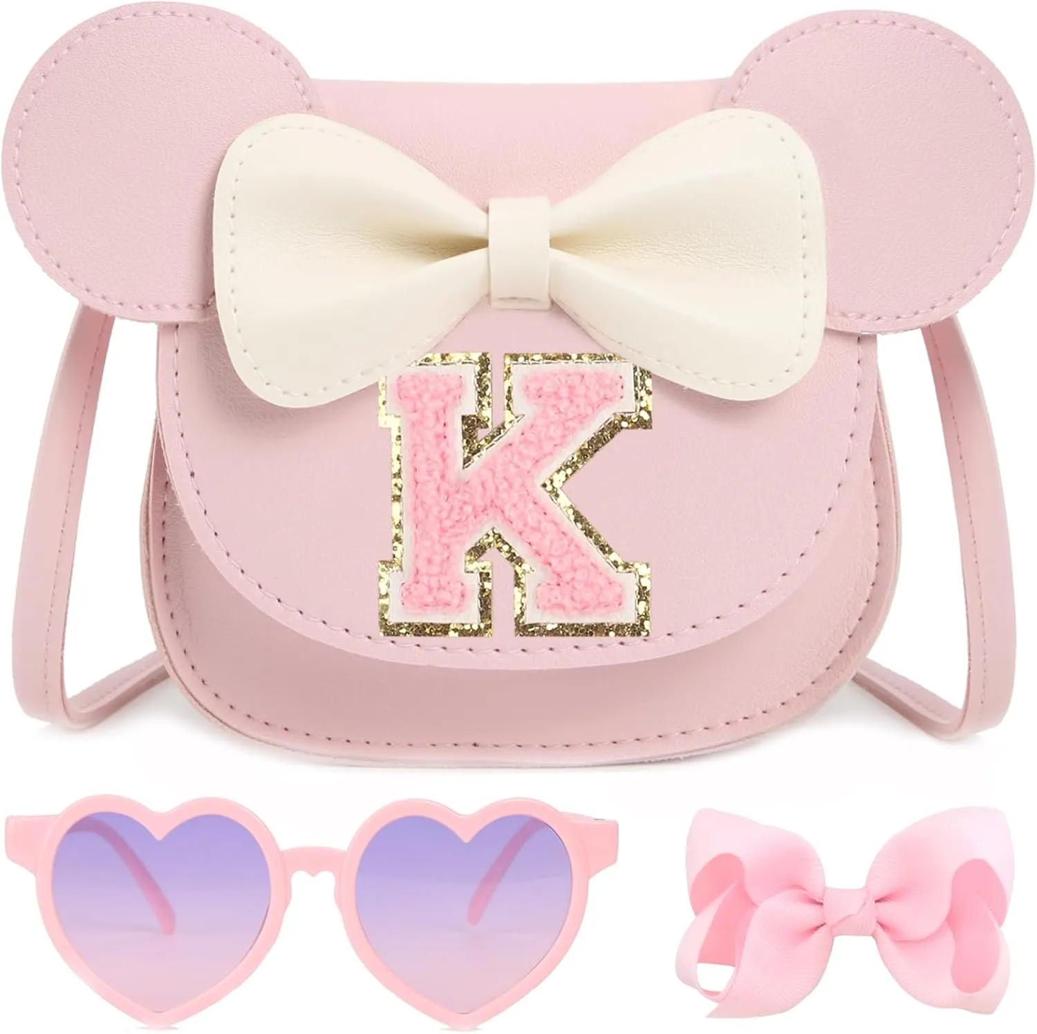 Toddler Purse for Girls Birthday Gift, Little Girls Purse Kids Wallet Mouse Crossbody Bag Gift Set