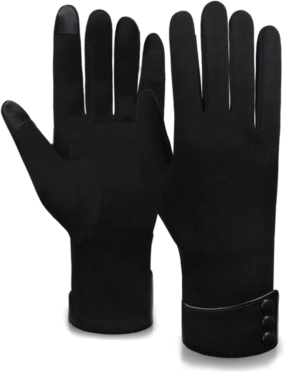 Tomily Womens Touch Screen Phone Fleece Windproof Gloves Winter Warm Wear