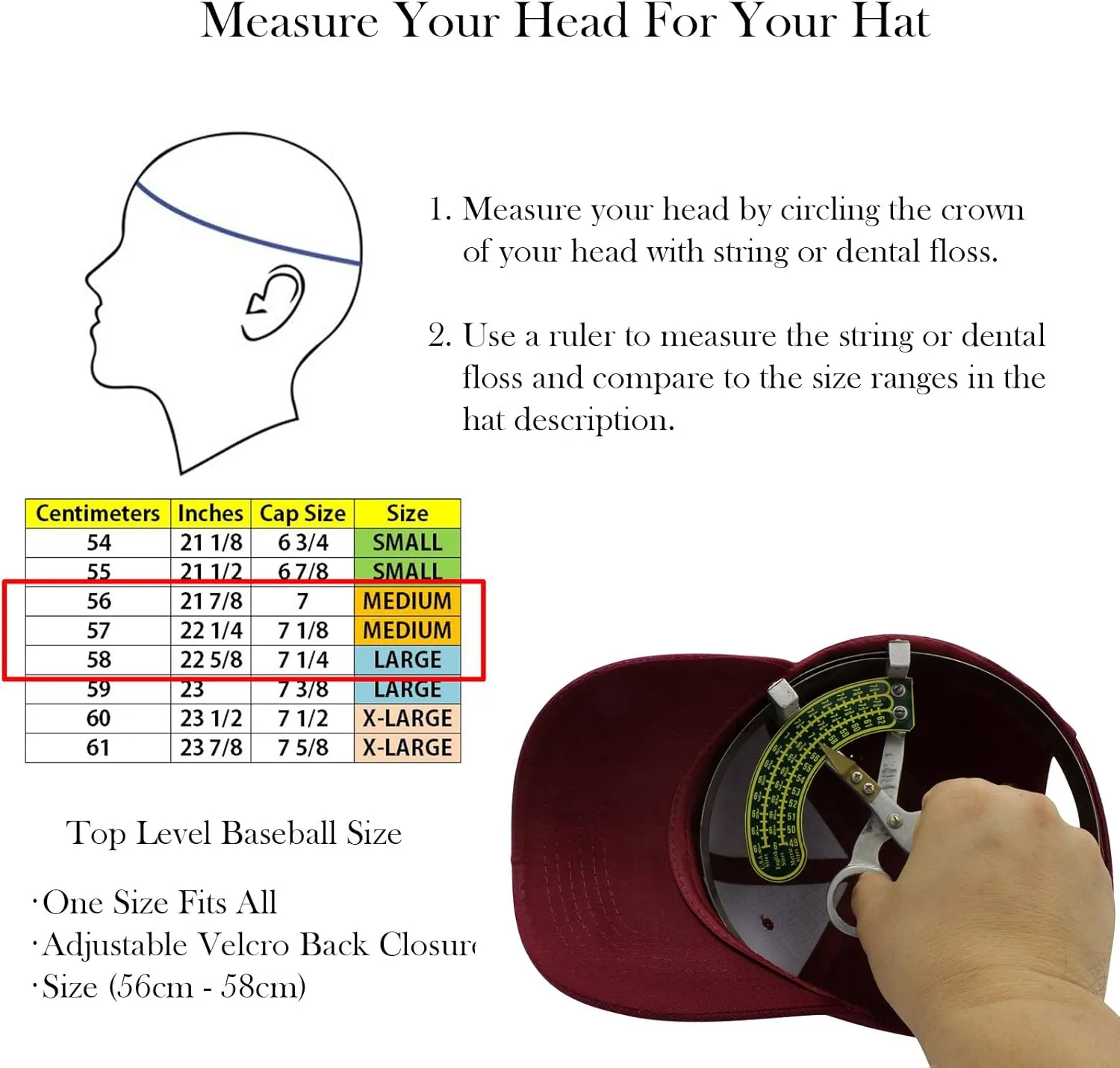Top Level Baseball Cap Men Women - Classic Adjustable Plain Hat